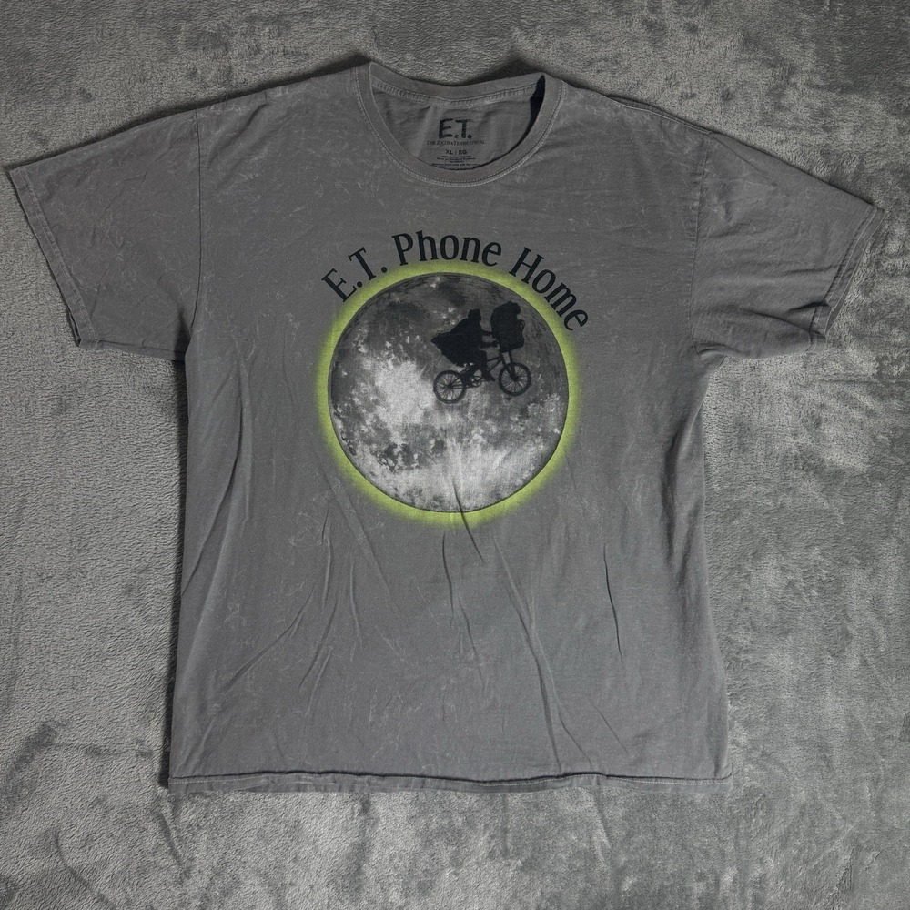 ET Extra Terrestrial‎ Universal Studios Gray Movie T-Shirt Mens XL